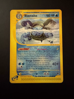Carta Pokemon Blastoise 37/165 Set Expedition Inglese RARA NON HOLO E Series Eng - Image 1