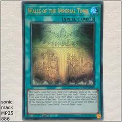 Walls of the Imperial Tomb - MP25-EN168 - Ultra Rare 1st Edition Yugioh - Image 1