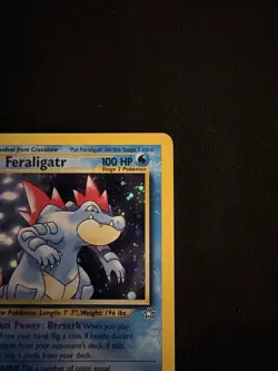 Feraligatr Holo Rare Card 4/111 Neo Genesis Pokemon 2000 CLEAN, NEAR MINT - Image 4