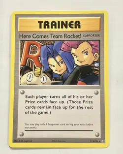 Pokemon Here Comes Team Rocket! Secret Rare Regular 113/108 Evolutions Card - Image 1