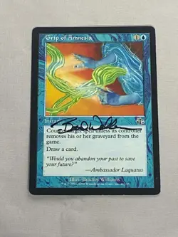 MTG Grip of Amnesia Artist Proof and Signature Signed Williams - Image 1