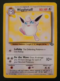 Pokemon TCG Wigglytuff Jungle 32/64 Unlimited Non Holo Rare Vintage WotC 1999 - Image 1