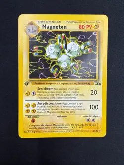 Pokemon Magneton 26/62 Fossil Rara Prima Edizione Wizards ITA Carte Vintage - Image 1