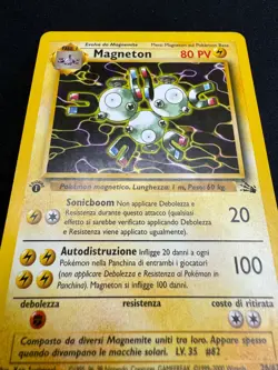 Pokemon Magneton 26/62 Fossil Rara Prima Edizione Wizards ITA Carte Vintage - Image 4