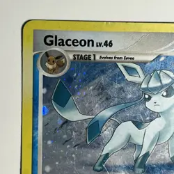 Pokemon TCG Glaceon 020/100 DP Majestic Dawn Deck Exclusives Holo Rare SWIRL HP - Image 2