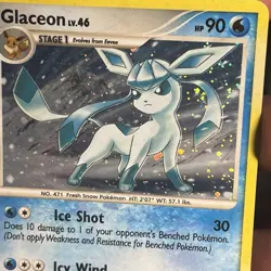 Pokemon TCG Glaceon 020/100 DP Majestic Dawn Deck Exclusives Holo Rare SWIRL HP - Image 5