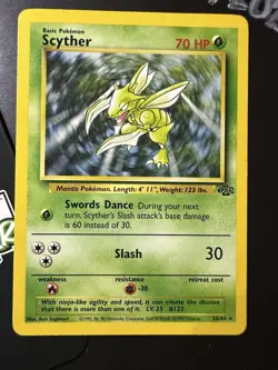 Scyther 26/64, Jungle Set, Pokemon TCG, WOTC Vintage 1999, Non Holo Rare, LP/NM - Image 1