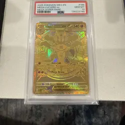 2025 POKEMON MEG EN-MEGA EVOLUTION MEGA HYPER RARE #188 MEGA LUCARIO EX PSA 10 - Image 3