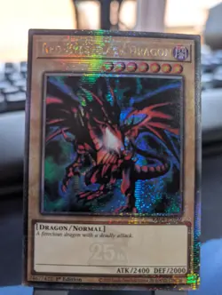 YuGiOh! Red-Eyes Black Dragon Quarter Century Rare RA04-EN109 1st Ed - Image 1