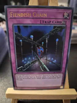 Yugioh! Fiendish Chain Ultra Rare LCKC-EN095 Unlimited - Image 1