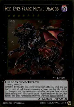 Red-Eyes Flare Metal Dragon 1st Ed Gold Rare PGL3-EN078 Yu-Gi-Oh! - Image 1