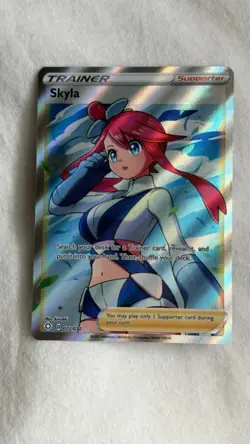 Pokemon TCG Skyla Holo Ultra Rare Full Art Card Shining Fates 072/072 (83) - Image 1