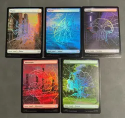 Marvel's Spider-Man Full Art Basic Land (FOIL) Set of (5) Magic: The Gathering - Image 1
