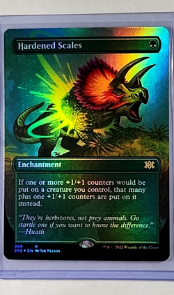 2022 MTG Magic The Gathering Double Masters Borderless Foil Hardened Scales LP - Image 1