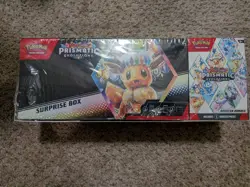 Pokemon TCG Prismatic Evolutions Surprise Box & Booster Bundle 2 Pack Sealed - Image 1