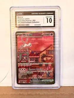 CGC 10 Mew Ex 053 SVP ALTERNATE ART Black Star PROMO Pokemon 151 SET - Image 1