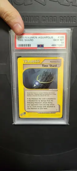 2003 POKEMON AQUAPOLIS #135 TIME SHARD PSA 10 - Image 1