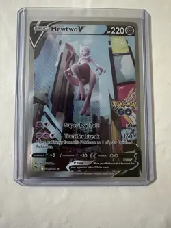 POKEMON TCG - MEWTWO 72/78 Alternate Full Art Pokemon Go (PGO) LP - Image 2