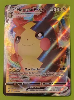 Morpeko Vmax 2021 Fates Full Art Ultra Rare Holo Pokemon Card 038/072 - Image 1