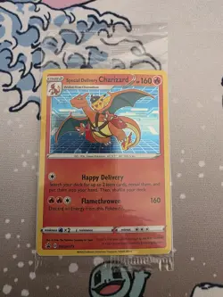 Special Delivery Charizard Pokemon Center Promo Card Sealed SWSH075 IN HAND - Image 1
