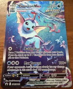 Vaporeon VMAX SWSH182 SWSH: Sword & Shield Promo Cards Holo NM - Image 1