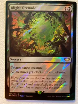 MTG 1x SURGE FOIL Blight Grenade 31 Universes Beyond: Warhammer 40K Magic x1 NM - Image 1
