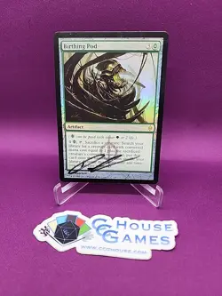 MTG Birthing Pod Foil Signed Daarken New Phyrexia Black Ink Magic *CCGHouse* - Image 1