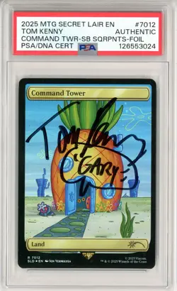 PSA Signed Tom Kenny Command Tower (7012) (Rainbow Foil) Secret Lair Drop Foil - Image 1