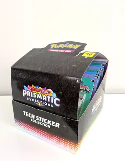 Pokemon TCG Prismatic Evolutions Tech Sticker Collection - Lot of 9 with Display - Image 2