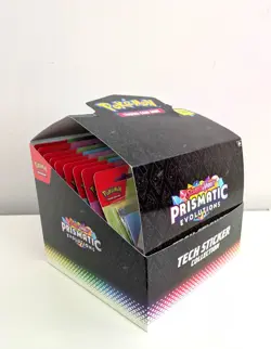 Pokemon TCG Prismatic Evolutions Tech Sticker Collection - Lot of 9 with Display - Image 3