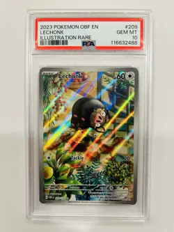 PSA 10 Lechonk 209/197 SV03: Obsidian Flames Holo Pokemon - Image 1