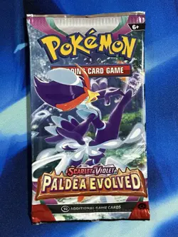Pokemon 2023 Scarlet & Violet Paldea Evolved Booster Pack Lot X5 Artset SV Nm M - Image 4
