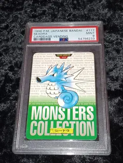 1996 POKEMON JPN BANDAI CARDDASS VENDING Seadra #117 PSA 9 - Green Version Mint - Image 1