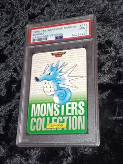 1996 POKEMON JPN BANDAI CARDDASS VENDING Seadra #117 PSA 9 - Green Version Mint - Image 2