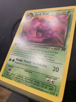Pokemon TCG Dark Muk 1st Edition 41/82 Damaged Kagemaru Himeno Vintage - Image 2