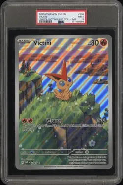 PSA 9 - 2025 Pokemon Collection VICTINI Jumbo Black Star Promo #208 (0556) - Image 1