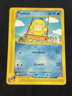 Pokemon Psyduck 104/147 Aquapolis Common Non-holo - Image 1
