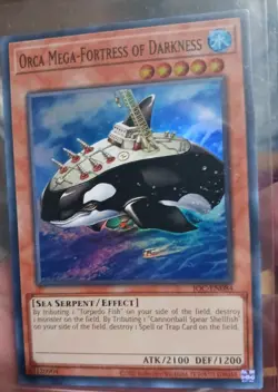 Yugioh Orca Mega-Fortress of Darkness IOC-EN084 Unlimited 25th Anniversary NM - Image 1