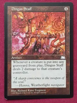 Magic The Gathering WEATHERLIGHT DINGUS STAFF artifact card MTG - Image 1