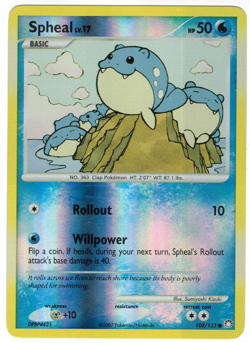 Spheal 102/123 Mysterious Treasures Reverse Holo Common Pokemon Card - Image 1