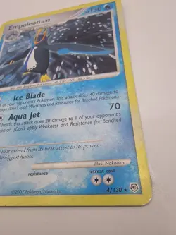 Pokemon TCG Empoleon Holo Rare Card 4/130 Diamond and Pearl 2007 - Image 5