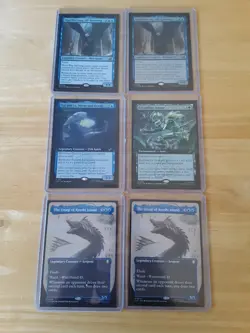 mtg 2 wan shi tong, all-knowing 2 unagi of kyoshi island and 2 other cards. - Image 1