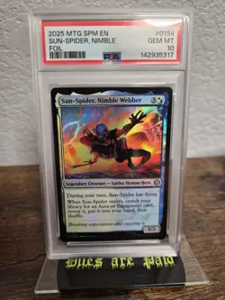 2025 Magic MTG Marvel's Spider-Man Sun-Spider Nimble Webber Foil #0154 PSA 10 - Image 1