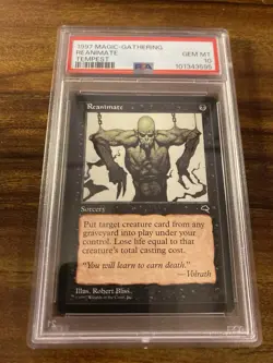 MTG✨REANIMATE✨Tempest PSA 10 GEM MINT Uncommon SORCERY 1997 R. Bliss Art POP 4 ! - Image 5