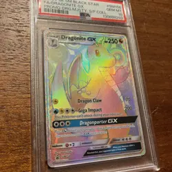 2018 Pokemon Dragon Majesty Dragonite GX Hyper Rainbow Promo Card SM156 PSA 10 - Image 2
