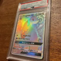 2018 Pokemon Dragon Majesty Dragonite GX Hyper Rainbow Promo Card SM156 PSA 10 - Image 3