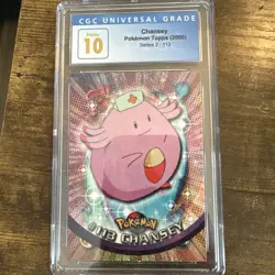 2000 TOPPS POKEMON TV ANIMATION SERIES 2 #113 CHANSEY PRISTINE CGC 10 - Image 1