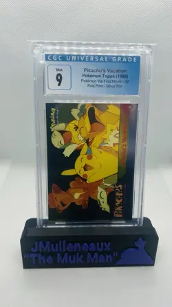 1999 Pokemon Topps Pikachu’s Vacation First Print Silver Foil CGC 9 - Image 1
