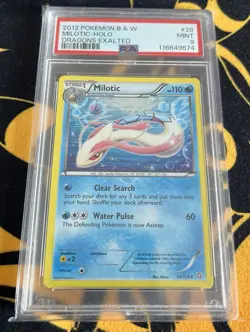 Pokemon Milotic 28/124 Dragons Exalted Holo Rare 2012 PSA 9 MINT - Image 1