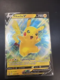 Pikachu V Black Star Promo - SWSH198 - Sword & Shield Pokemon TCG Holo | NM - Image 1